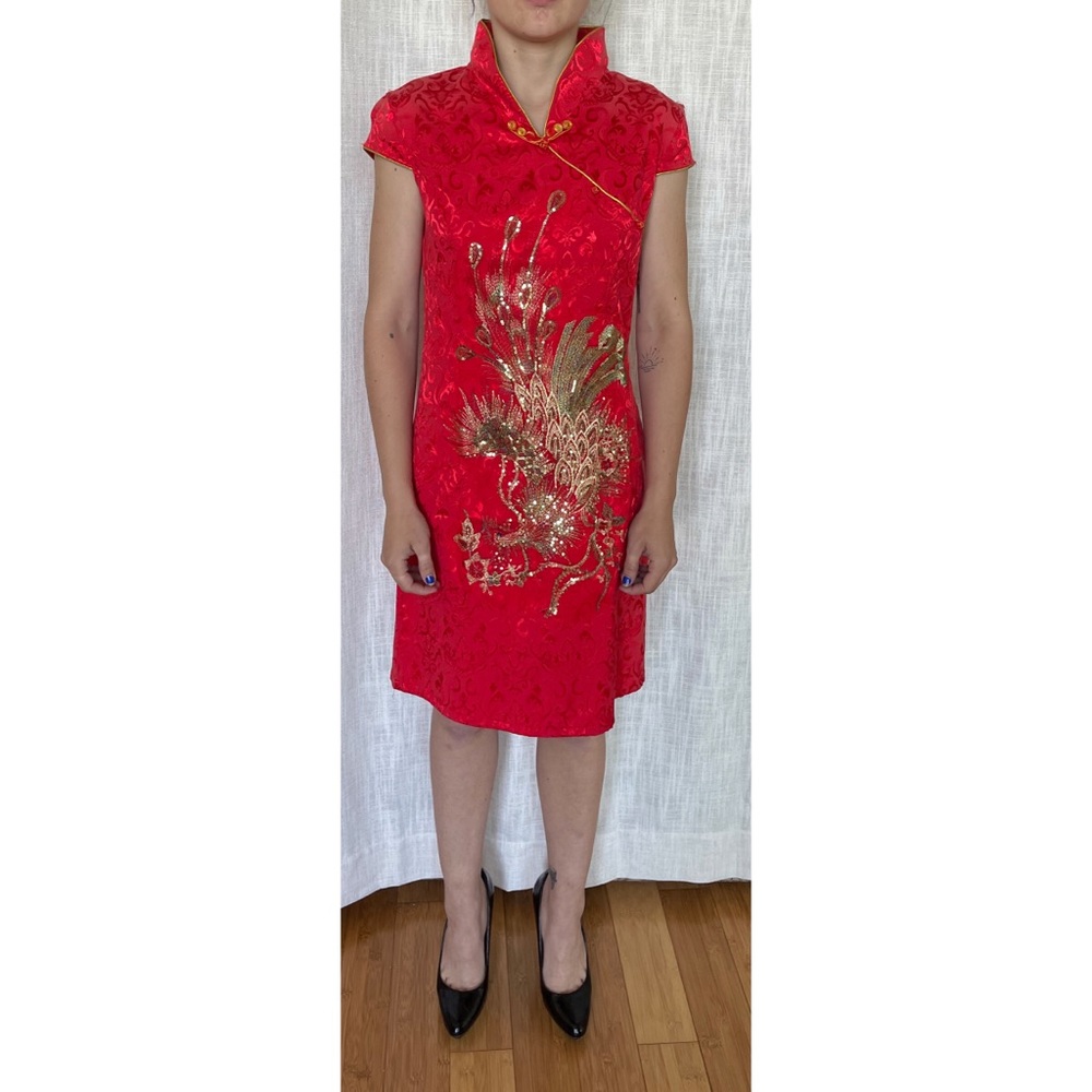 Red Dress with print